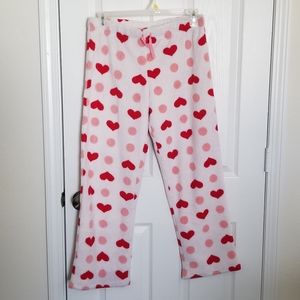 Plush Valentine pajama pants